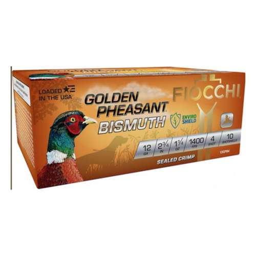 Fiocchi Golden Pheasant Bismuth 12 Gauge Shotshells 10 count box