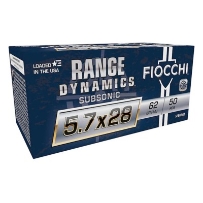 Fiocchi Range Dynamics Subsonic 5.7x28 Ammunition 50 Round Box