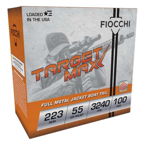 Fiocchi Target Max FMJBT WITZENBERG Exclusive Rifle Ammunition 100 Round Box