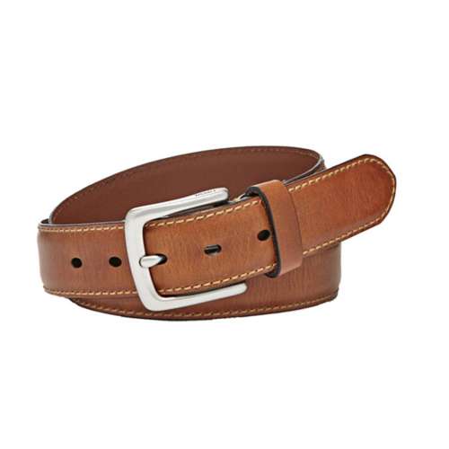 Cold Mountain Brown Leather Belt with Bottle Opener Buckle