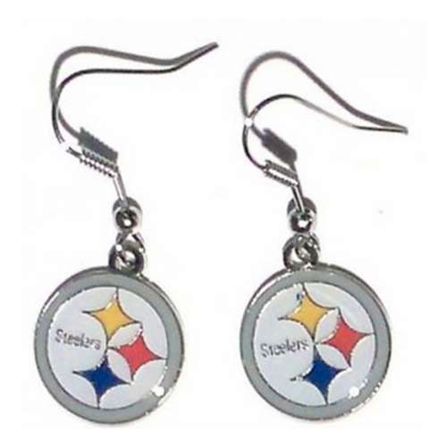 Aminco Pittsburgh Steelers Logo Dangler Earrings