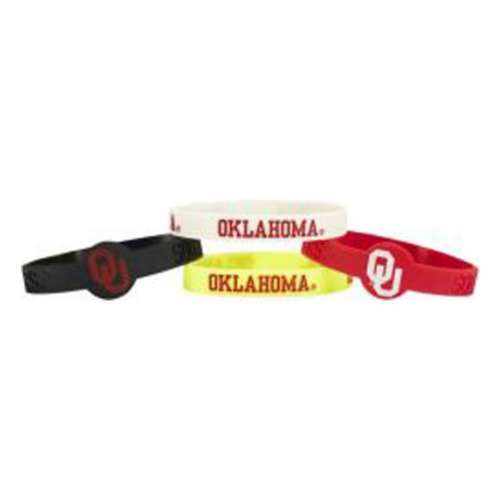 Aminco International Oklahoma Sooners 4pk Silicone Bracelet