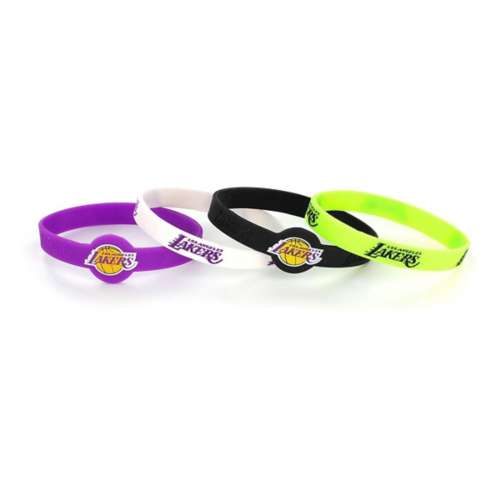 Aminco Los Angeles Lakers 4pk Silicone Bracelet