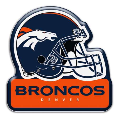 Denver Broncos Die Cut Helmet Magnet