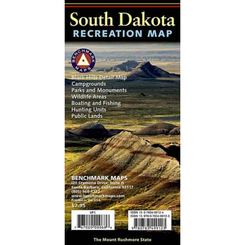 National Geographic South Dakota Recreation Map