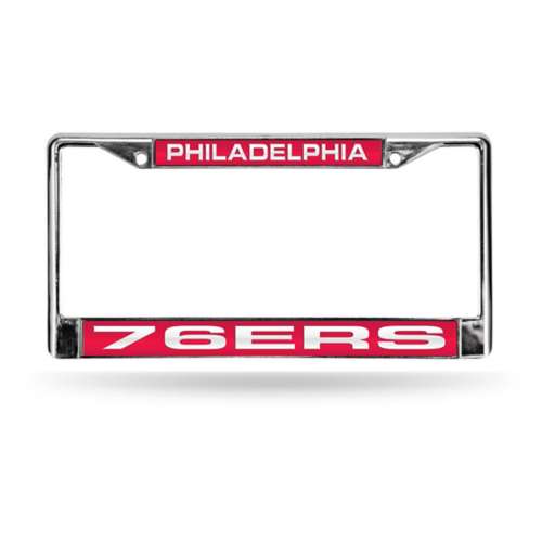Rico Industries Philadelphia 76ers Laser Cut Chrome License Plate Frame