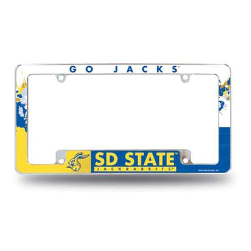 Rico Industries South Dakota State Jackrabbits 12"x6" Chrome License Plate Frame