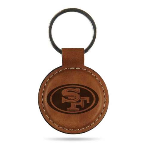 Team Sports America Detroit Lions Leather Key Fob Keychain