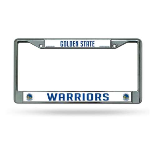 Rico Industries Golden State Warriors Silver Chrome License Plate Frame