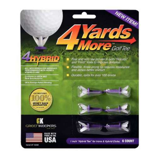 4 Yards More 1 inch Hybrid Golf Tee