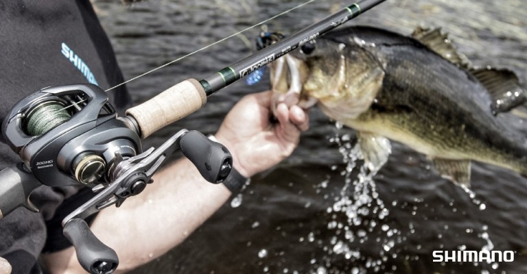 a fisherman holding a casting rod