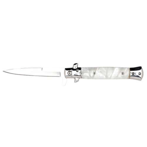 Pearl Stiletto Knife - Automatic & Stainless Steel