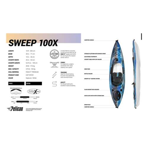 Pelican Sweep 100X Sit-In Kayak
