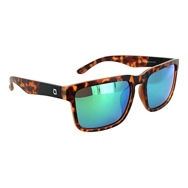 Men's Optic Nerve Mashup XL Polarized Sunglasses Tortoise/Green Mirror