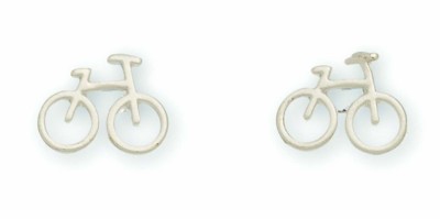 Howards Bicycle Silver Earrings
