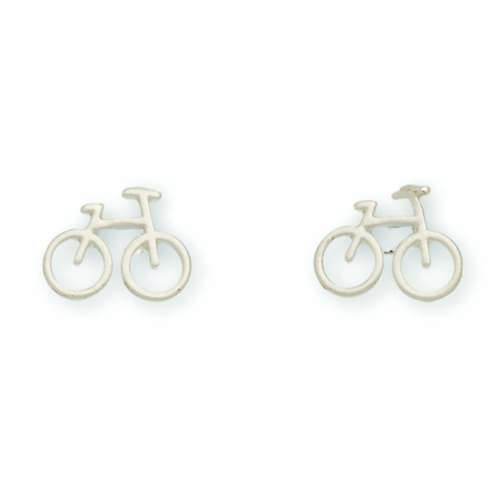 Howards Bicycle Silver Earrings