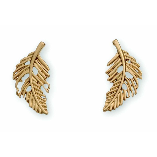 Howards Feather Gold Earrings Gold