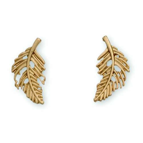 Women's Howard's Feather Gold Earrings
