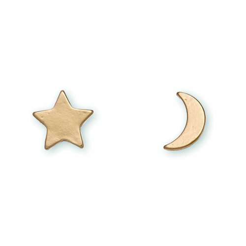 Women's Howard's Star and Moon Gold Earrings