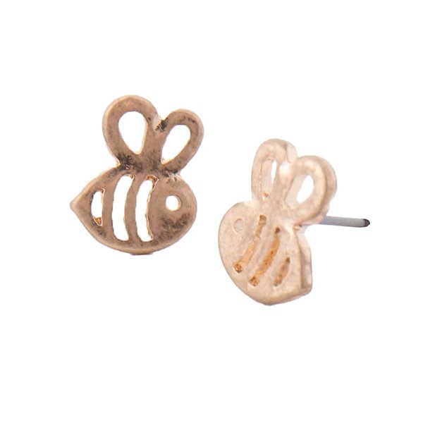 Howards Bumblebee Stud Earrings Gold