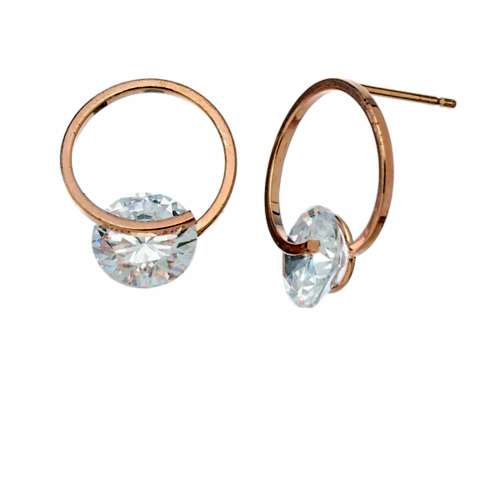 Women's Howard's Circle Dazzler Gold Earrings