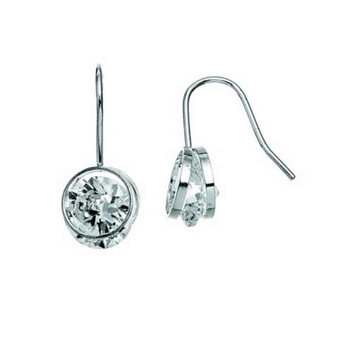 Howards Circle Drop Dazzler Silver Earrings