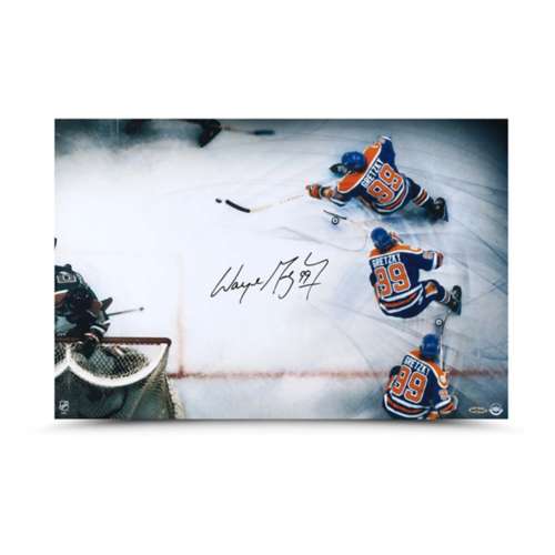 Wayne Gretzky Autographed Edmonton Oilers "Wrap Around" Print