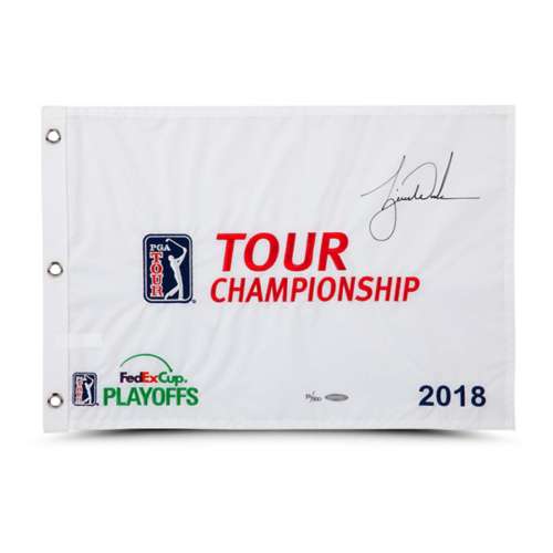 Tiger Woods Autographed 2018 PGA Tour Championship Pin Flag