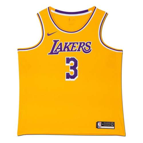 Nike Men's Los Angeles Lakers Anthony Davis #3 Purple Dri-Fit Swingman Jersey, Small