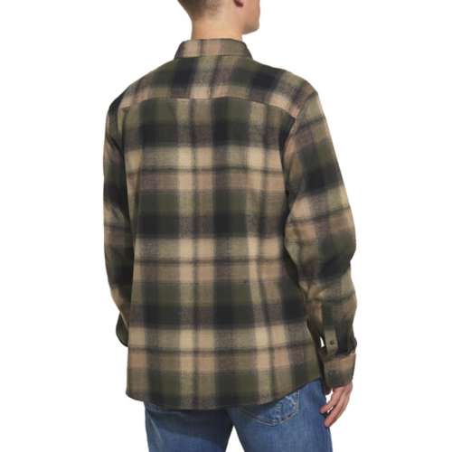 Men's North River Brushed Cotton Plaid Long Sleeve Button Up,T-Shirt