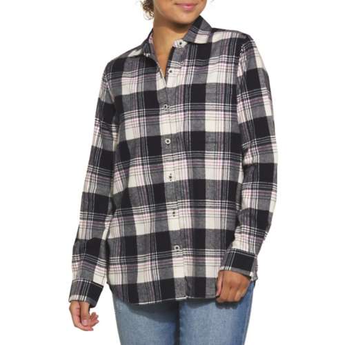 Women's North River Brushed Cotton Boyfriend Long Sleeve Button Up Shirt