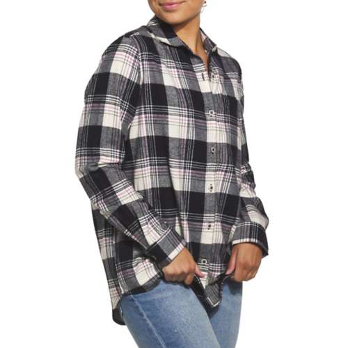 Women's North River Brushed Cotton Boyfriend Long Sleeve Button Up Shirt