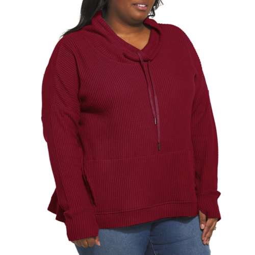 Women's North River Plus Size Chunky Waffle Knit Cowl Neck