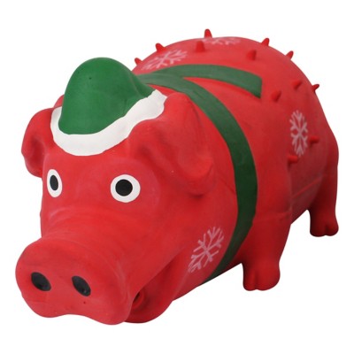 Multipet Globlets Holiday Pig Dog Toy