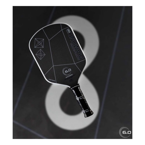 Six Zero Infinity Edgeless Double Black Diamond Control Pickleball Paddle - Primary Image