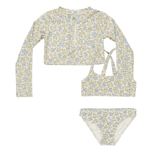Girls' Rylee + Cru Bloom Crop Rashguard Swim Set