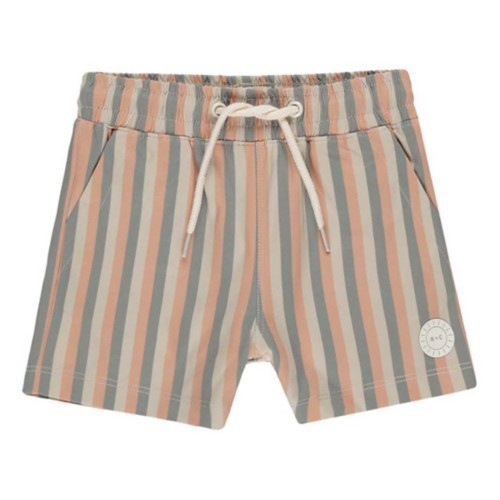 Baby Rylee + Cru Multi-Stripe Swim Trunks