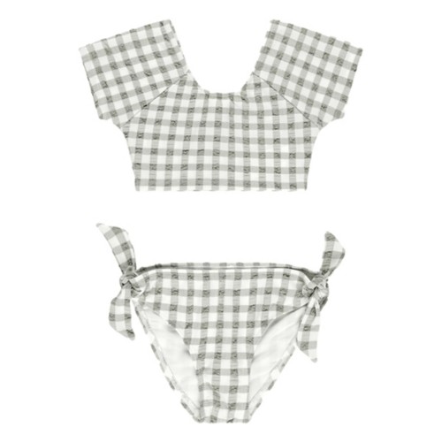 Girls' Rylee + Cru Eucalyptus Cropped Rashguard Swim Set