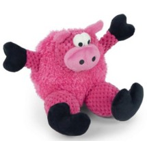 GoDog Checkers Sitting Pig Dog Toy