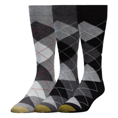 Men's Gold Toe Hosiery GoldToe Carlyle Argyle 3 Pack Crew Socks ...