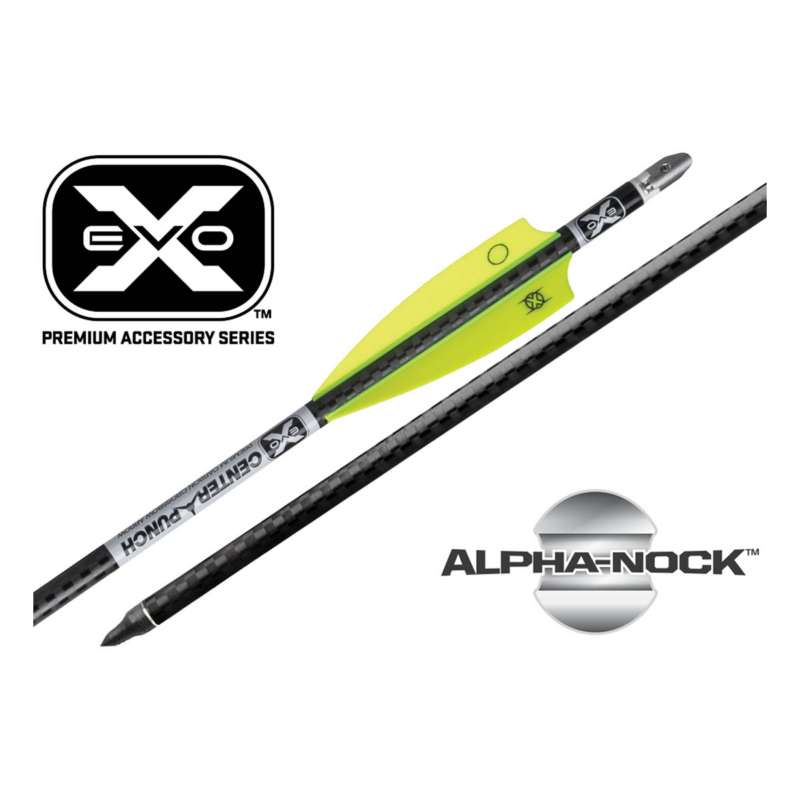 6 Tenpoint EVO-X Center Punch Carbon Crossbow Arrows with Aluminum Alpha-Nocks 
