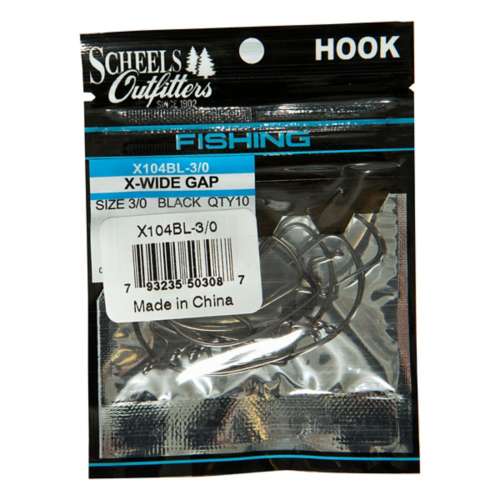 Scheels Outfitters X-Wide Gap Hooks 10 Pack