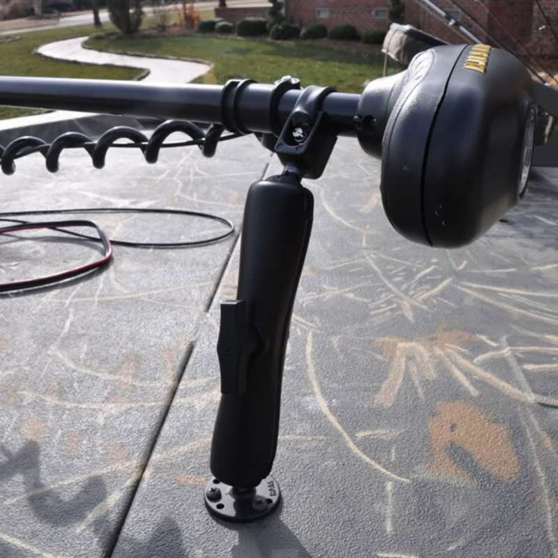 RAM Long Arm Trolling Motor Stabilizer with Strap Hose Clamp