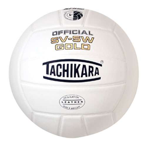 Tachikara Gold White Premium Leather Volleyball