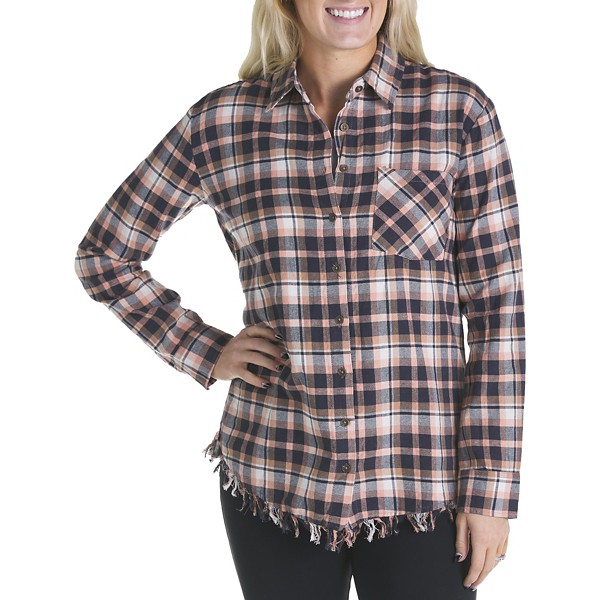 Women's Angie Plaid Fringe Button Up Shirt product image