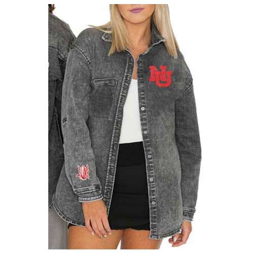 Gameday Couture Women's Nebraska Cornhuskers Light Wash Shacket