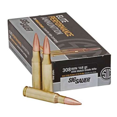 SIG SAUER Elite Performance Match Grade OTM Rifle Ammunition 20 Round Box