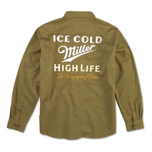 Men's American Needle Daily Grind Miller High Life Long Sleeve Button Up Shirt