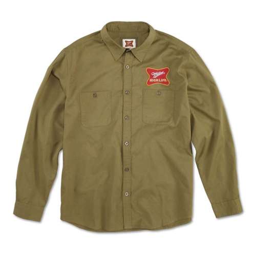Men's American Needle Daily Grind Miller High Life Long Sleeve Button Up Shirt
