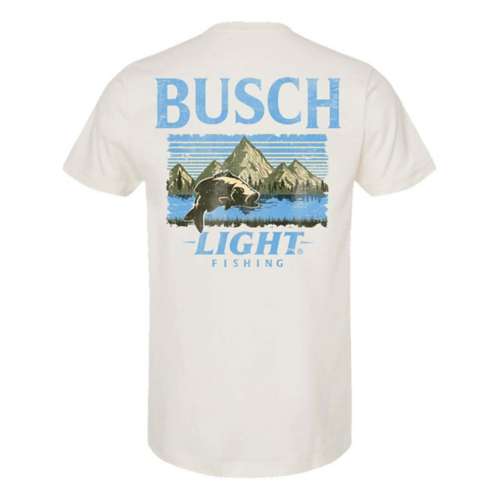 Adult Brew City Busch Light Fishing T-Shirt Small Natural